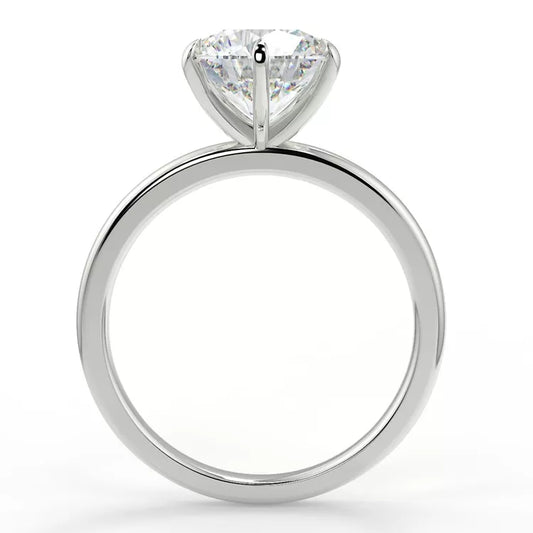 2 Carat Round Cut Moissanite Solitaire Ring