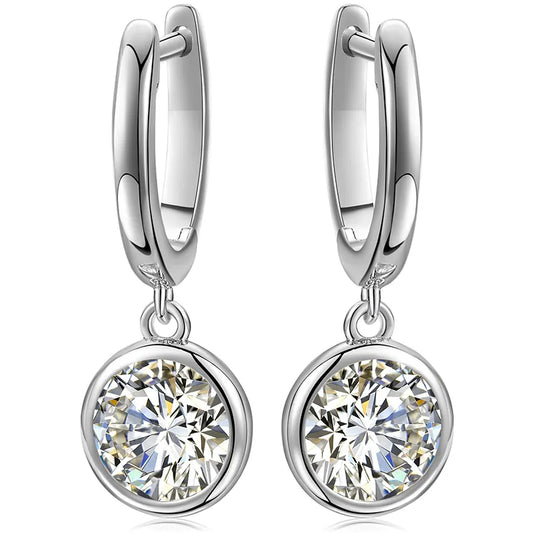 1 Carat tw Bezel Set Drop Earrings