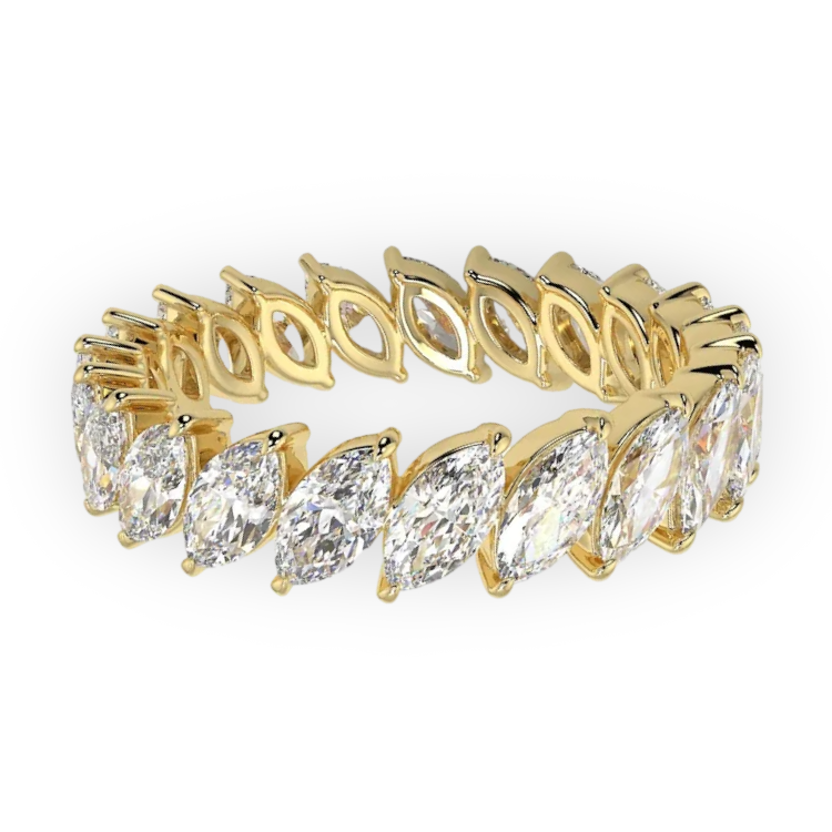 Marquise Cut Moissanite Eternity Band