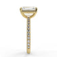 2.4 Carat Emerald Cut Moissanite Solitaire Ring