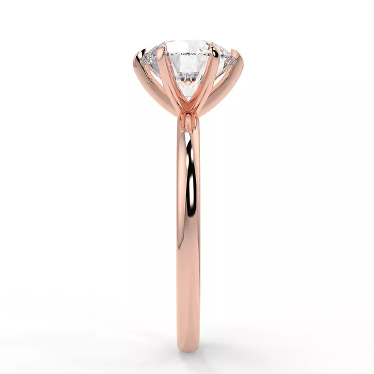 2 Carat Round Cut Moissanite Solitaire Ring
