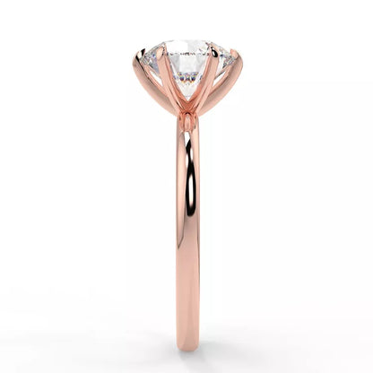2 Carat Round Cut Moissanite Solitaire Ring