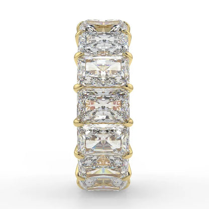 Radiant Cut Moissanite Eternity Band