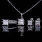 1 Carat tw Princess Cut Moissanite Stud Earrings