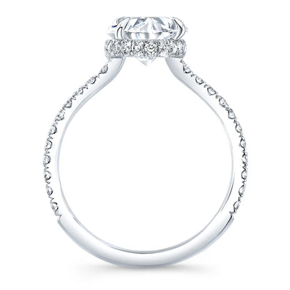 2.72 Carat Oval Cut Moissanite Floating Ring