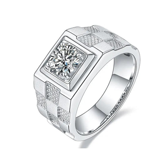 1 Carat Checkered Ring