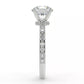 2 Carat Round Cut Moissanite Solitaire Ring