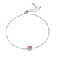 0.5 Carat Round Moissanite Halo Bracelet