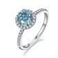 1 Carat Round Moissanite Halo Ring