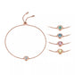 0.5 Carat Round Moissanite Bezel Bracelet in Rose Gold