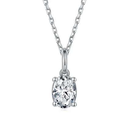 Oval Cut Moissanite Necklace