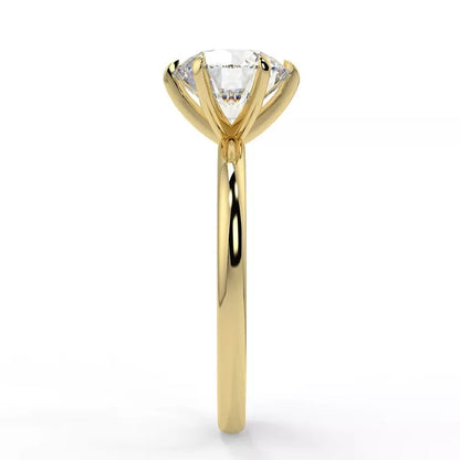 2 Carat Round Cut Moissanite Solitaire Ring