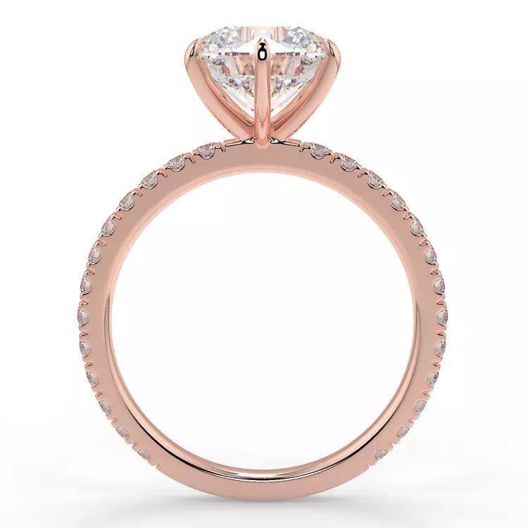 3 Carat Round Cut Moissanite Solitaire Ring