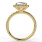 2.4 Carat Emerald Cut Moissanite Solitaire Halo Ring