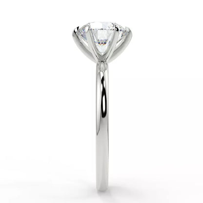 2 Carat Round Cut Moissanite Solitaire Ring
