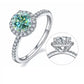 1 Carat Round Moissanite Halo Ring
