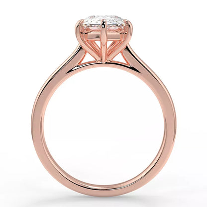 3 Carat Pear Cut Moissanite Solitaire Ring