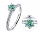 0.5 Carat Round Coloured Moissanite Ring