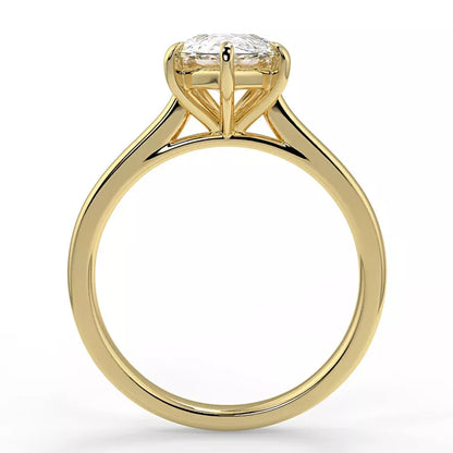 3 Carat Pear Cut Moissanite Solitaire Ring
