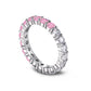 Pink and White Moissanite Eternity Band
