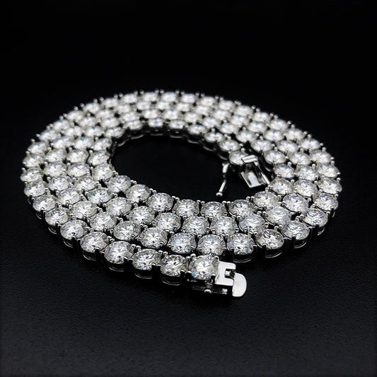 5mm King Size Moissanite Tennis Chain Necklace for men