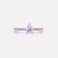 0.4 Carat Pear Moissanite Petite Ring
