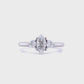 Marquise & Round Cut Moissanite Trilogy Ring